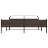 Estructura de cama sin colchón metal roble marrón 183x213 cm 5