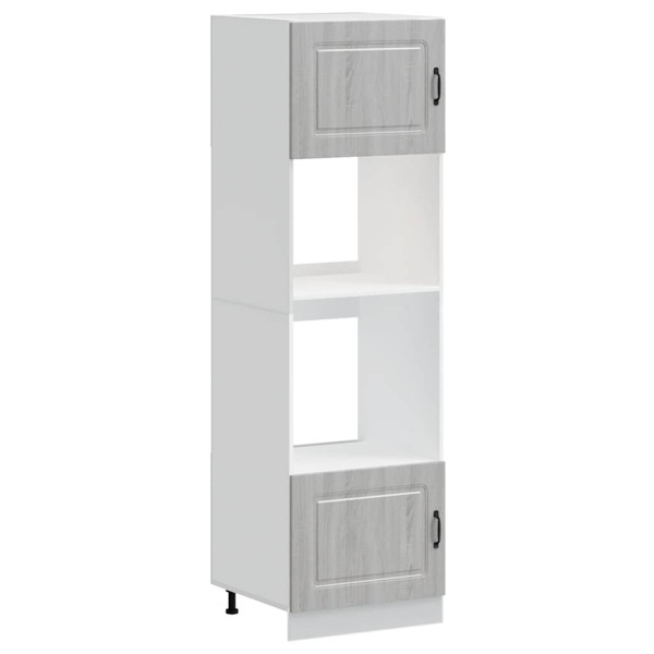 Armarios para horno 2 uds Lucca gris sonoma madera ingeniería M 2