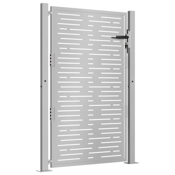 Puerta de jardín acero corten diseño cuadrado 105x155 cm M 3