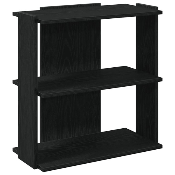 Librería de 3 estantes madera de ingeniería negro 60x30x60 cm M 2