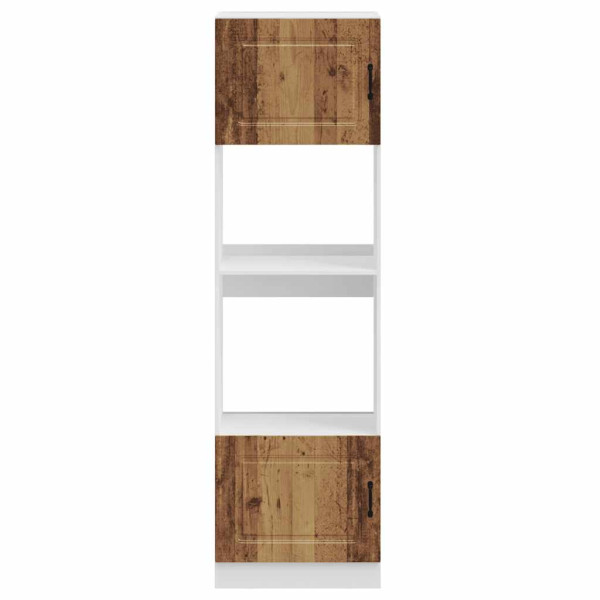 Armarios para horno 2 uds Lucca madera vieja madera ingeniería M 4