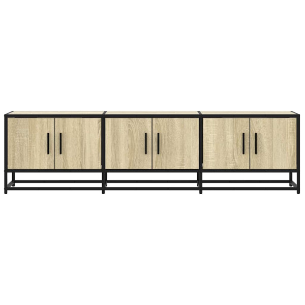 Mueble TV metal y madera ingeniería roble Sonoma 150x35x41 cm M 4