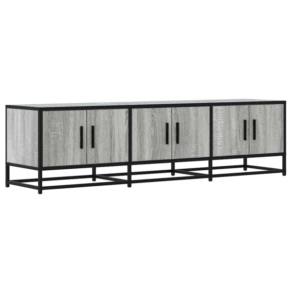 Mueble TV madera ingeniería y metal gris Sonoma 150x35x41 cm M 2