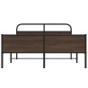 Estructura de cama sin colchón metal marrón roble 150x200 cm 5