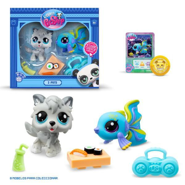 Mascotas little pet shop pack de 2 mascotas -  1 unidad aleatoria D