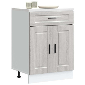 Mueble bajo de cocina porto gris sonoma madera reconstituida D