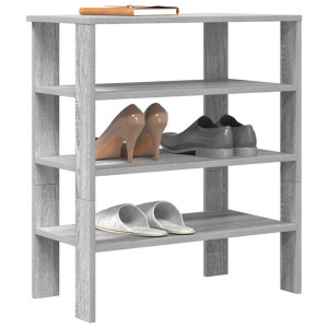 Mueble zapatero madera contrachapada gris sonoma 61x32x70 cm D