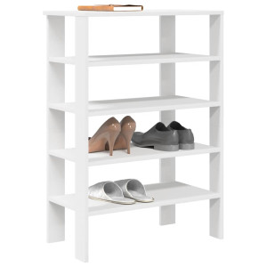 Mueble zapatero madera contrachapada blanco 61x32x87.5 cm D