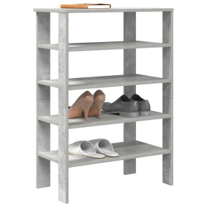 Mueble zapatero madera contrachapada gris hormigón 61x32x87.5cm D