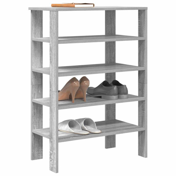 Mueble zapatero madera contrachapada gris sonoma 61x32x87.5 cm D