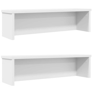 Estantes de cocina apilables 2 uds blanco 60x15x16 cm D