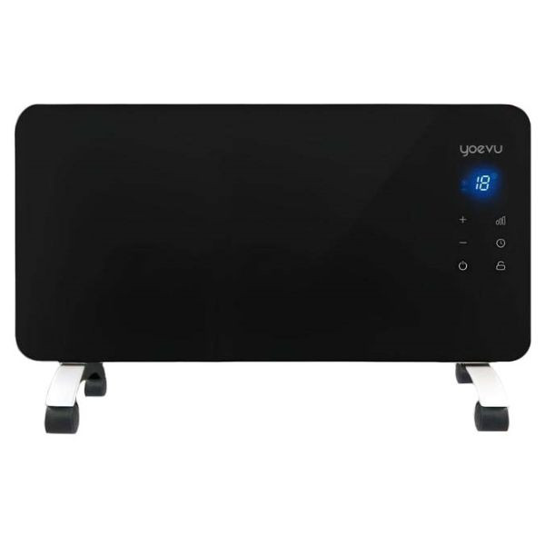 Yoevu | radiador eléctrico bajo consumo | 2000w | programable | control móvil app y wifi | termostato regulable | soporte con ru D