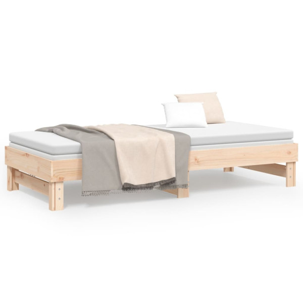 Sofá-cama removível madeira de pinheiro sólido 2x(80x200) cm D