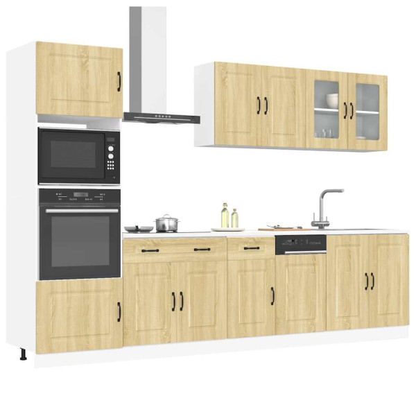 Mueble cocina Kalmar roble sonoma 7 pzas madera contrachapada Mueble cocina Kalmar roble sonoma 7 pzas madera contrachapada D