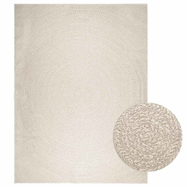 Alfombra ZIZUR apariencia yute interior exterior crema Alfombra ZIZUR apariencia yute interior exterior crema D