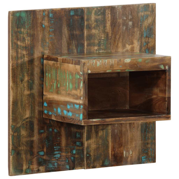 Mesilla de noche multicolor 50x27x50 cm madera maciza reciclada Mesilla de noche multicolor 50x27x50 cm madera maciza reciclada D