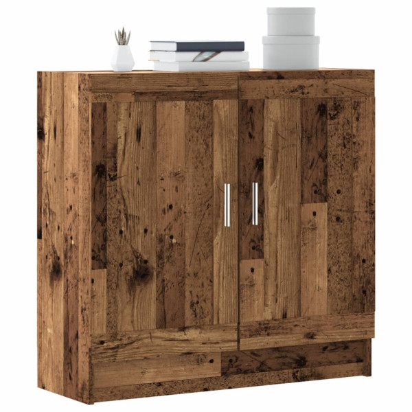 Estantería madera ingeniería madera envejecida 82.5x30.5x80 cm Estantería madera ingeniería madera envejecida 82.5x30.5x80 cm D