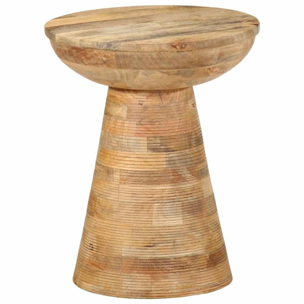 Mesa auxiliar madera maciza de mango Ø37x45 cm D
