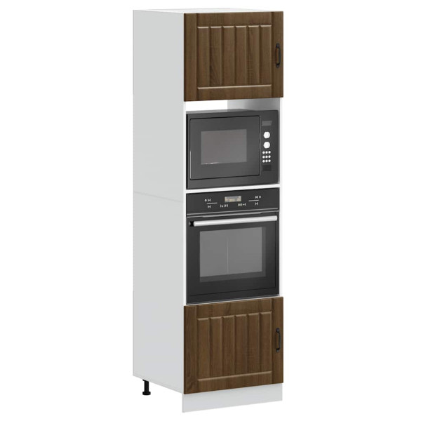 Armarios para horno 2 uds Kalmar roble marrón madera ingeniería Armarios para horno 2 uds Kalmar roble marrón madera ingeniería D