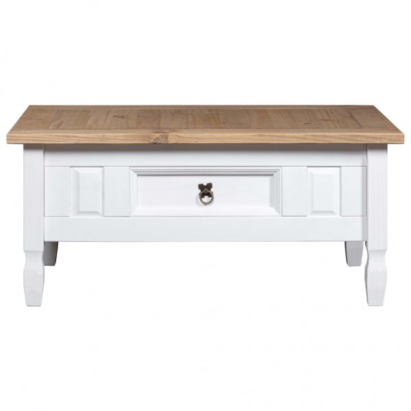 Mesa de centro Corona Range pinho mexicano branco 100x60x45 cm D