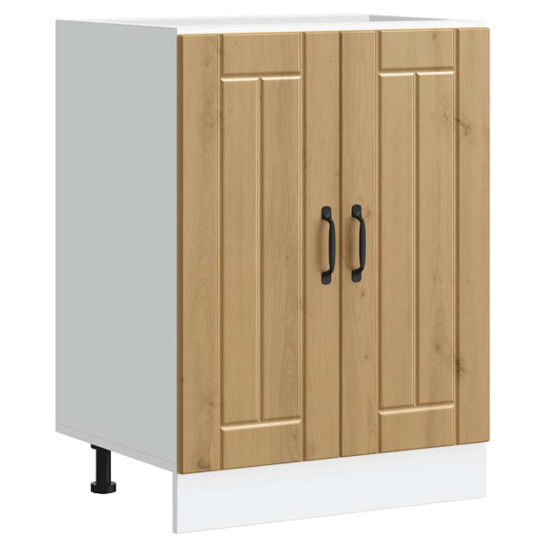 Mueble bajo para fregadero Lucca madera artesanal de roble Mueble bajo para fregadero Lucca madera artesanal de roble D