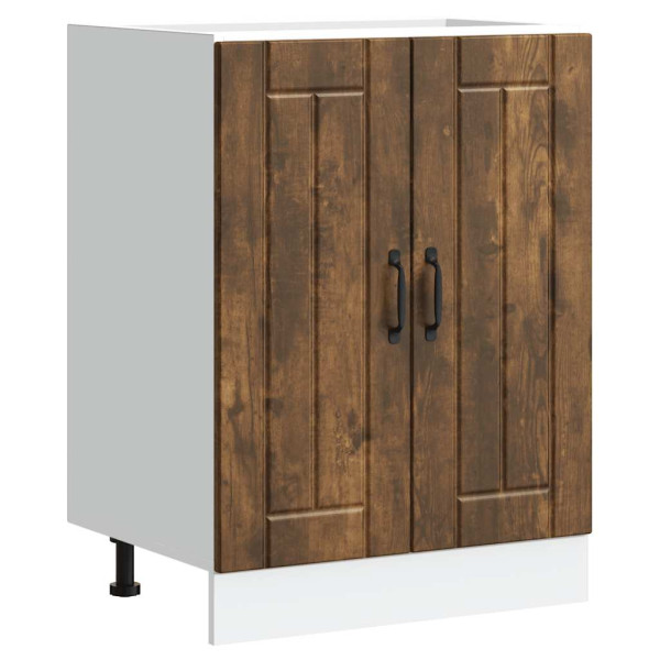 Mueble bajo fregadero Lucca madera contrachapada roble ahumado Mueble bajo fregadero Lucca madera contrachapada roble ahumado D