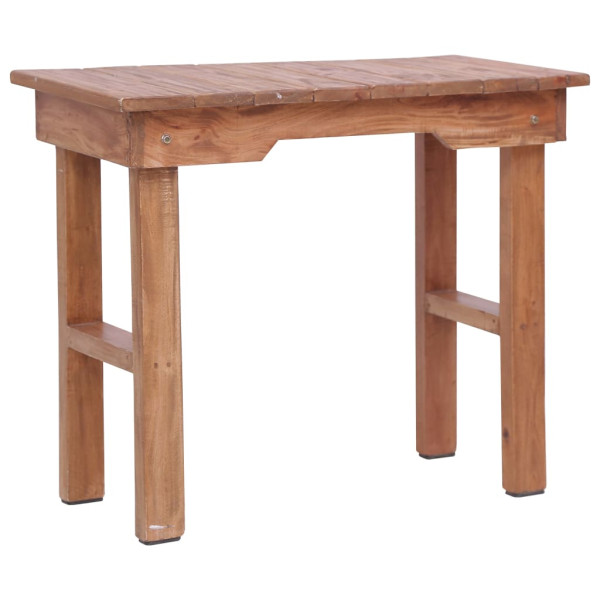Mesa auxiliar madera maciza de caoba 70x35x60 cm D