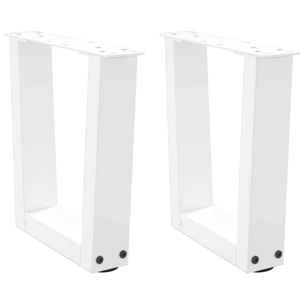 Patas para mesa de comedor forma V 2 uds blanco 30x(30-31.3) cm Patas para mesa de comedor forma V 2 uds blanco 30x(30-31.3) cm D