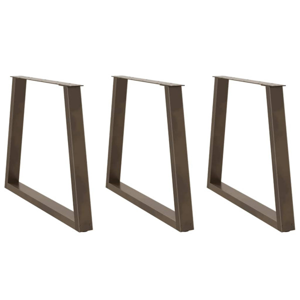 Patas para mesa de comedor en forma de V 3 uds acero natural Patas para mesa de comedor en forma de V 3 uds acero natural D