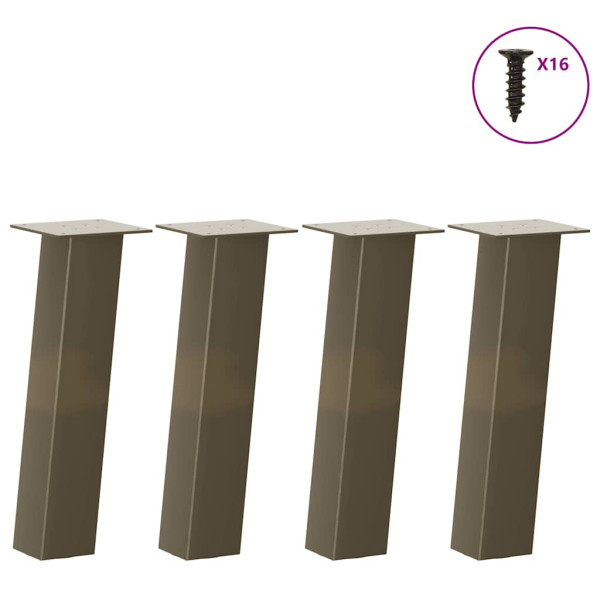 Patas para mesa de centro 4 uds acero acero natural 30 cm Patas para mesa de centro 4 uds acero acero natural 30 cm D