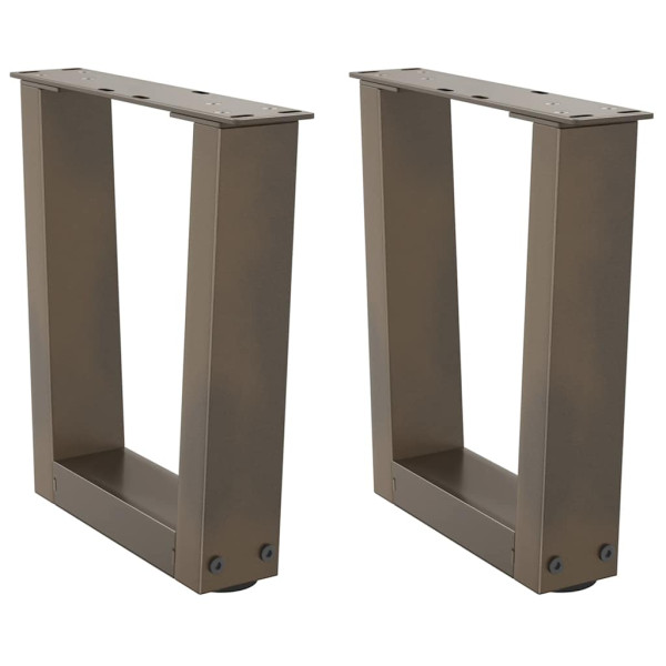 Patas para mesa de comedor en forma de V 2 uds acero natural Patas para mesa de comedor en forma de V 2 uds acero natural D