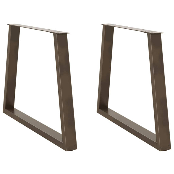 Patas para mesa de comedor en forma de V 2 uds acero natural Patas para mesa de comedor en forma de V 2 uds acero natural D