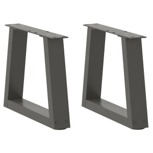 Patas para mesa comedor forma V 2 uds antracita 30x(30-31.3) cm D