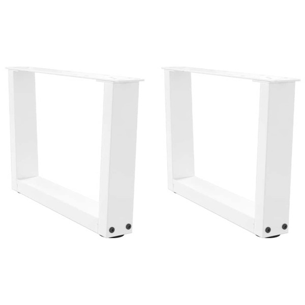 Patas para mesa de comedor forma V 2 uds blanco 50x(30-31.3) cm Patas para mesa de comedor forma V 2 uds blanco 50x(30-31.3) cm D