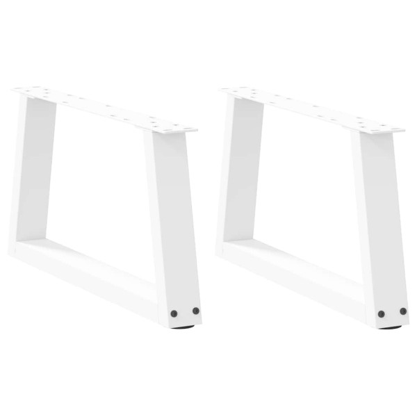Patas para mesa de comedor forma V 2 uds blanco 60x(30-31.3) cm Patas para mesa de comedor forma V 2 uds blanco 60x(30-31.3) cm D