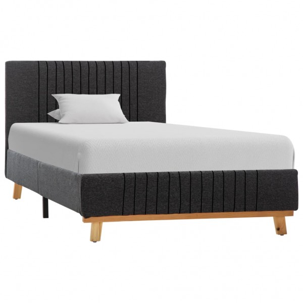 Estructura de cama de tela gris oscura 90x200 cm D