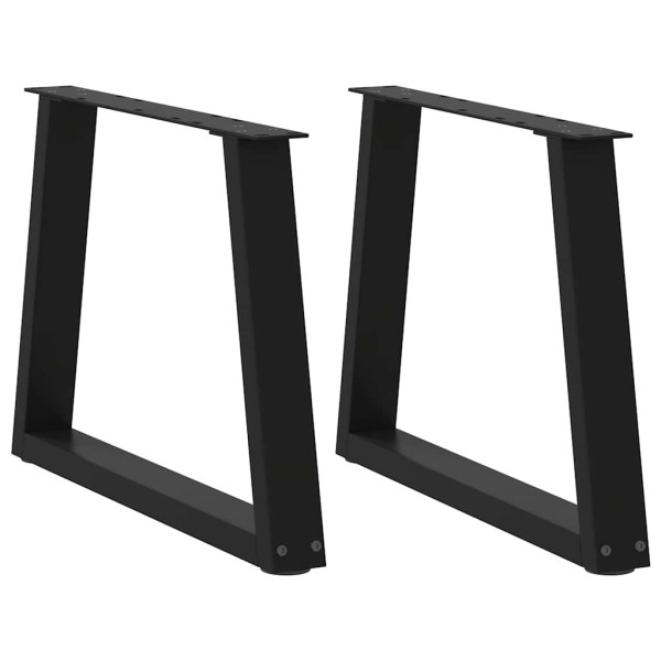 Patas para mesa de comedor forma V 2 uds negro 60x(42-43.3) cm Patas para mesa de comedor forma V 2 uds negro 60x(42-43.3) cm D