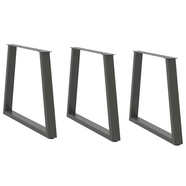 Patas para mesa de comedor en forma de V 3 uds antracita acero Patas para mesa de comedor en forma de V 3 uds antracita acero D