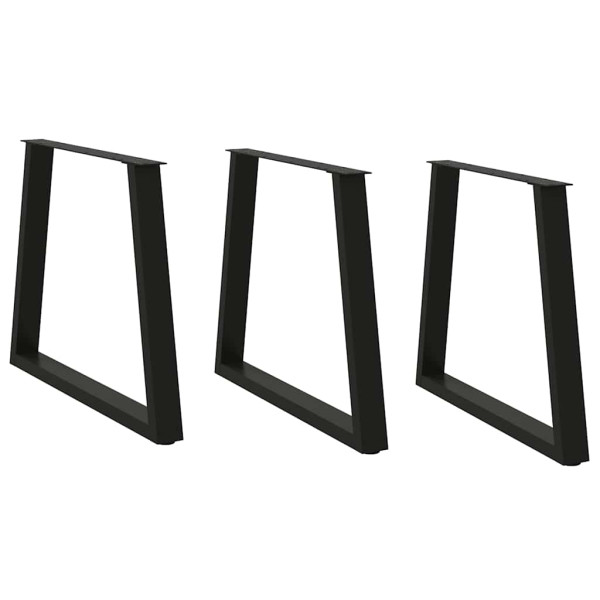 Patas para mesa de comedor en forma de V 3 uds acero negro Patas para mesa de comedor en forma de V 3 uds acero negro D