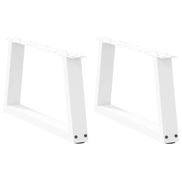 Patas para mesa de comedor forma V 2 uds blanco 70x(30-31.3) cm Patas para mesa de comedor forma V 2 uds blanco 70x(30-31.3) cm D