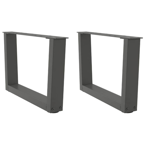 Patas para mesa comedor forma V 2 uds antracita 50x(30-31.3) cm Patas para mesa comedor forma V 2 uds antracita 50x(30-31.3) cm D