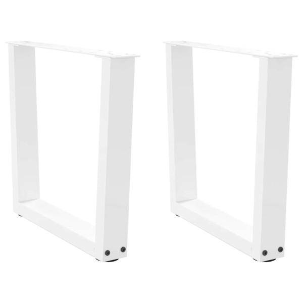 Patas para mesa de comedor forma V 2 uds blanco 60x(42-43.3) cm Patas para mesa de comedor forma V 2 uds blanco 60x(42-43.3) cm D