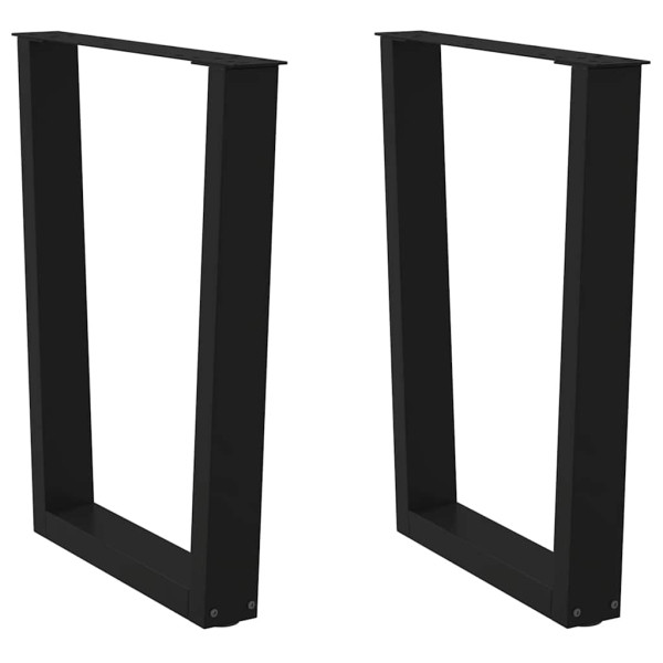 Patas para mesa de comedor forma V 2 uds negro 70x(72-73.3) cm Patas para mesa de comedor forma V 2 uds negro 70x(72-73.3) cm D