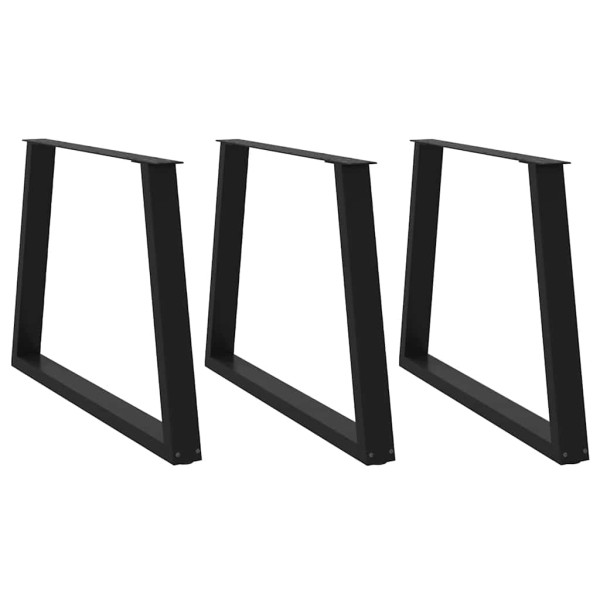 Patas mesa comedor forma V 3uds acero negro 100x(72-73.3) cm Patas mesa comedor forma V 3uds acero negro 100x(72-73.3) cm D