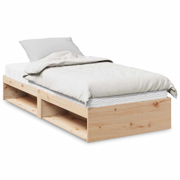 Sofá cama con colchón madera maciza de pino 80x200 cm Sofá cama con colchón madera maciza de pino 80x200 cm D