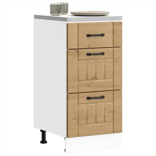 Mueble bajo de cocina Lucca roble artesanal Mueble bajo de cocina Lucca roble artesanal D