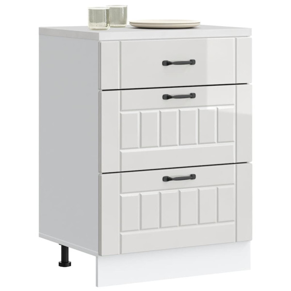 Mueble bajo de cocina Lucca blanca de alto brillo Mueble bajo de cocina Lucca blanca de alto brillo D