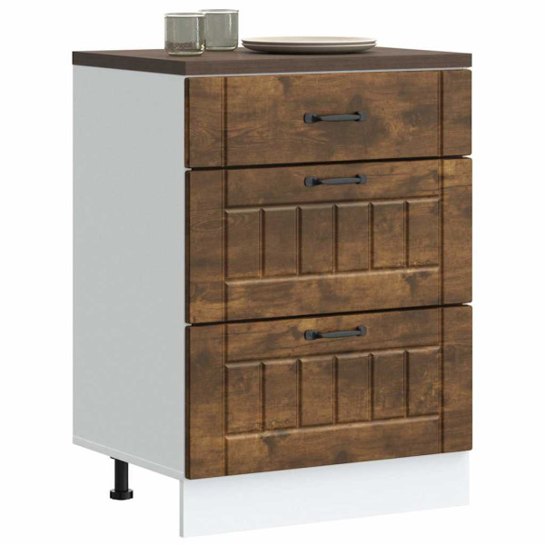 Mueble bajo de cocina Lucca roble ahumado Mueble bajo de cocina Lucca roble ahumado D