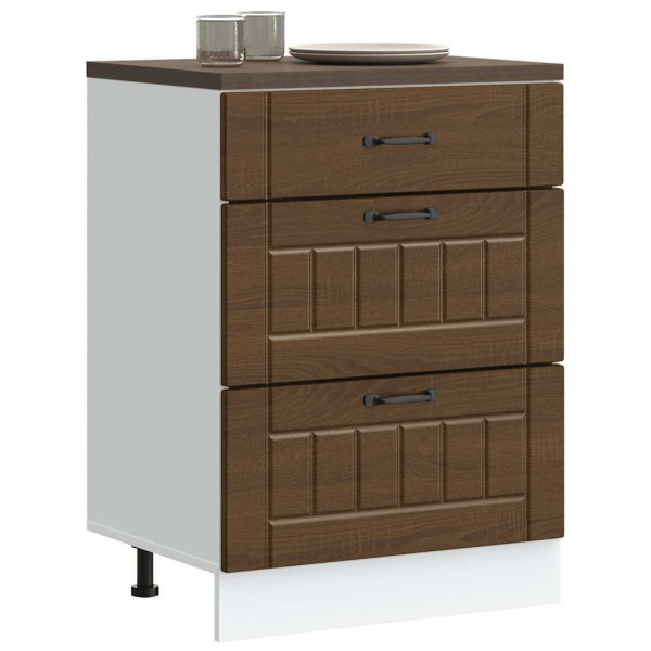 Mueble bajo de cocina Lucca roble marrón Mueble bajo de cocina Lucca roble marrón D