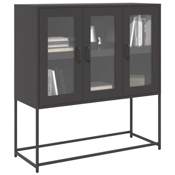 Aparador de acero laminado en frío negro 100.5x39x107 cm D